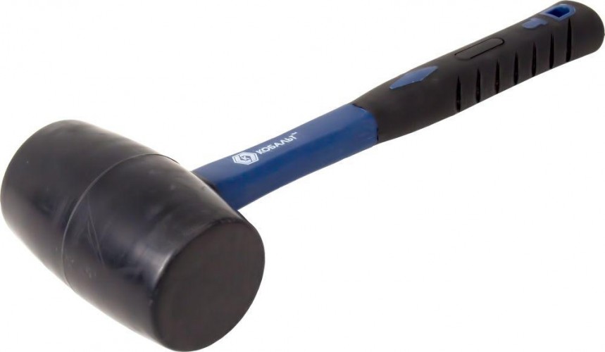 Киянка Кобальт 241-055 680 г (70 мм), черная резина, фибергласовая рукоят - изображение 2