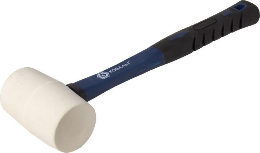 Киянка Кобальт 241-062 225 г (45 мм), белая резина, фибергласовая рукоятк - изображение 2