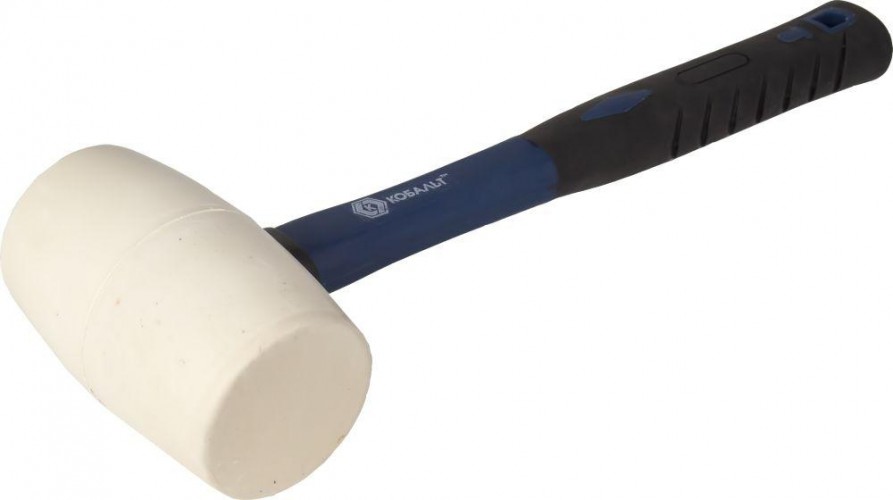 Киянка Кобальт 241-086 680 г (70 мм), белая резина, фибергласовая рукоятк - изображение 2