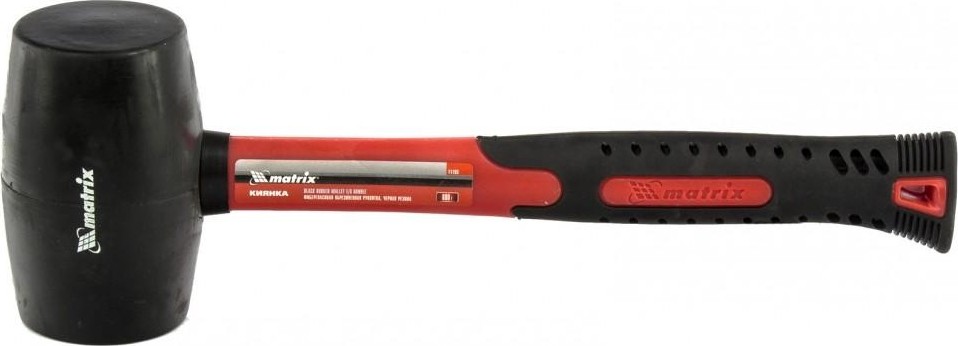 Киянка MATRIX 11175 225 гр., черная резина, фибергласовая рукоятка
