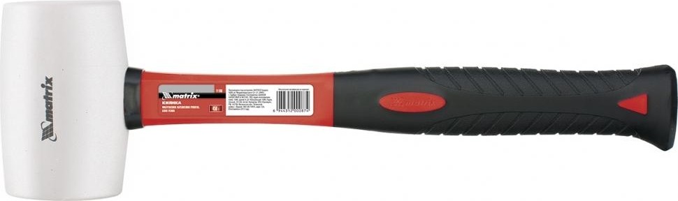 Киянка MATRIX 11195 225 гр., белая резина, фибергласовая рукоятка