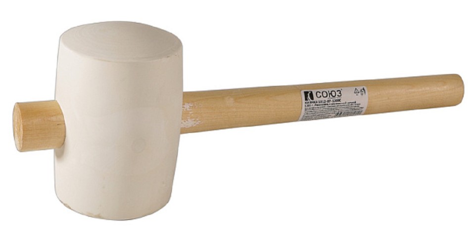 Киянка СОЮЗ 1012-07-1200С распорн деревян. рукоятка d90 мм, бел. резина