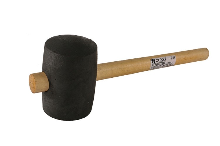 Киянка СОЮЗ 1012-08-1200С распорн деревян. рукоятка d90 мм, чер. резина