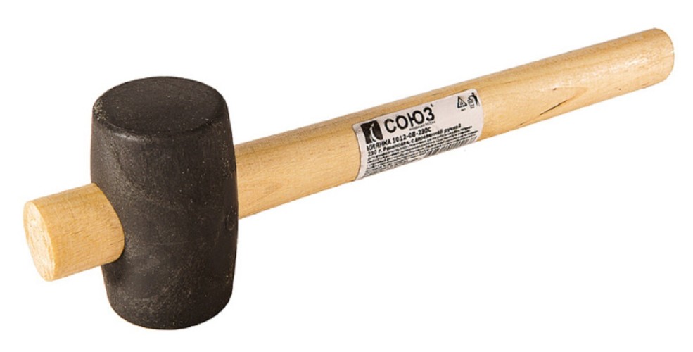 Киянка СОЮЗ 1012-08-230С 230гр, распорная деревян. рукоятка d45 мм, чер. ре