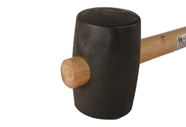 Киянка СОЮЗ 1012-08-910С 910гр, распорная деревян. рукоятка d75 мм, чер. ре - изображение 4