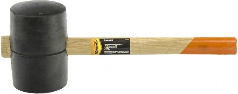Киянка Sparta 1130 г резиновая, , черная резина, деревянная рукоя 11161