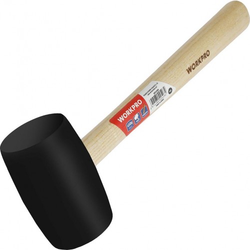 Киянка WORKPRO WP241039 450гр. резиновая, черная - изображение 3