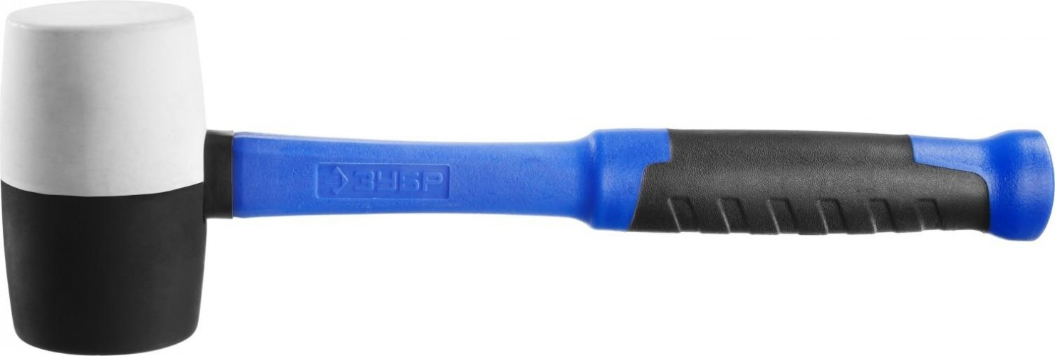 Киянка ЗУБР черная резиновая с фиберглассовой рукояткой, 680г 20532-680_z01 - изображение 2