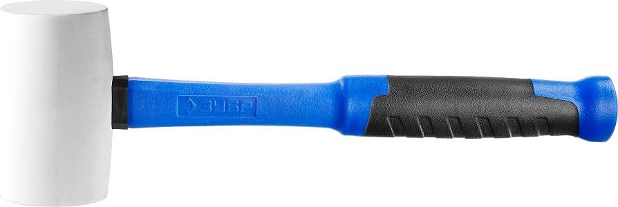 Киянка ЗУБР ПРОФЕССИОНАЛ резиновая белая, с фиберглассовой ручкой, 680г 20531-680_z02