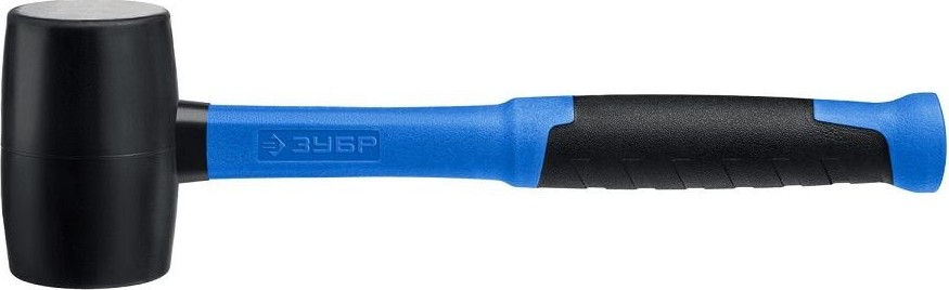 Киянка ЗУБР ПРОФЕССИОНАЛ резиновая черно-белая, с фиберглассовой ручкой, 90 20532-900_z01 - изображение 4