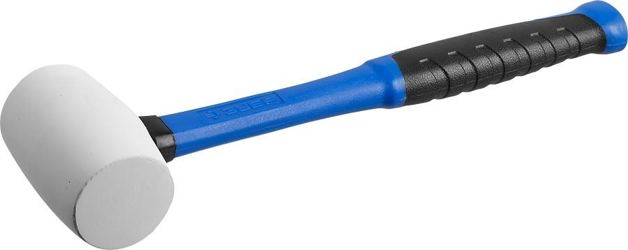 Киянка ЗУБР ПРОФЕССИОНАЛ резиновая белая, с фиберглассовой ручкой, 230г 20531-230_z02