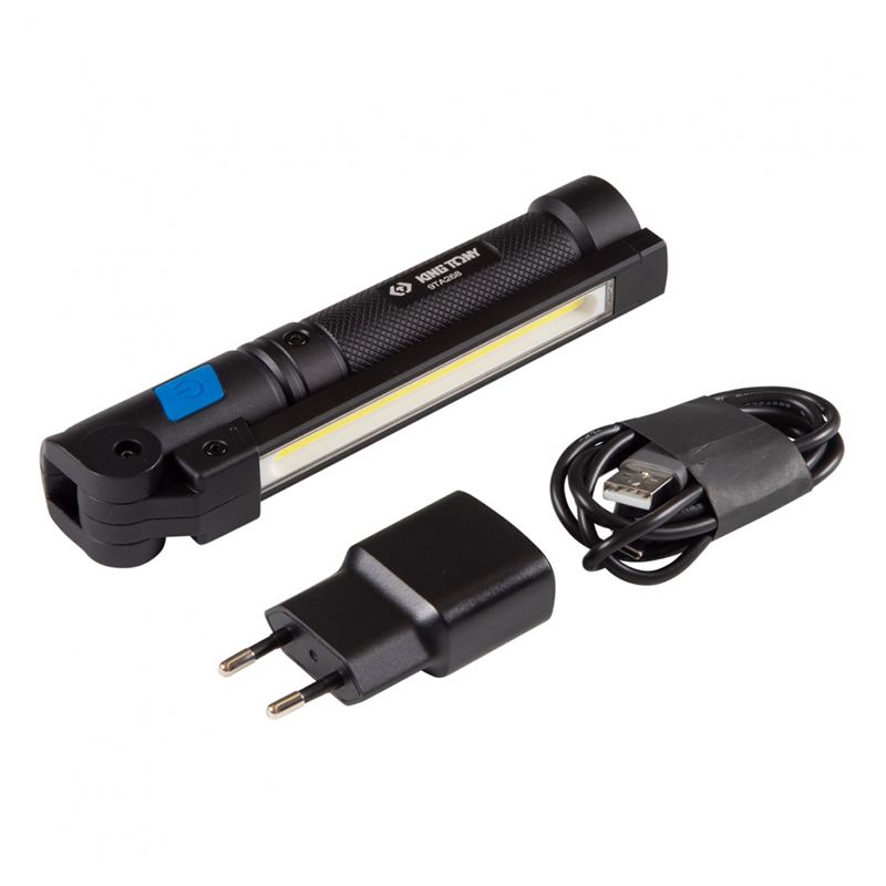 Фонарь светодиодный KING TONY, шарнирный, магнит, 1+1 элементов, Li-Ion, 3,7 В - изображение 6