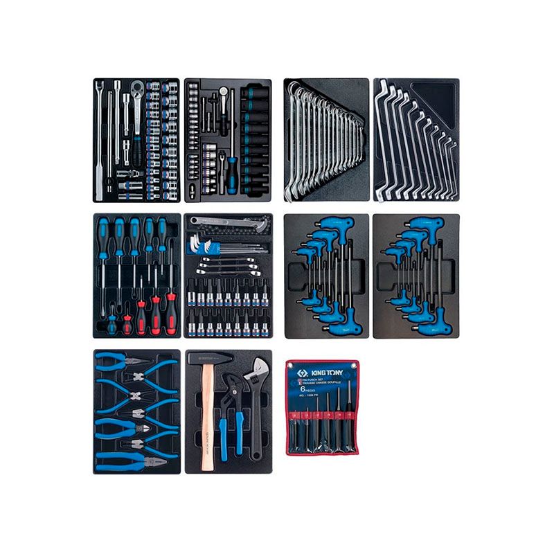 Набор инструментов King Tony в красной тележке, 173 предмета - изображение 3