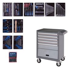 Набор инструментов KING TONY 932-000AMG в серой тележке, 173 предмета - изображение 4