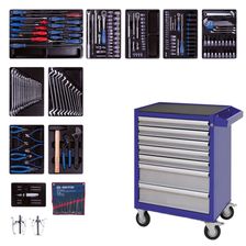 Набор инструментов KING TONY 934-100AMB в синей тележке, 204 предмета - изображение 2