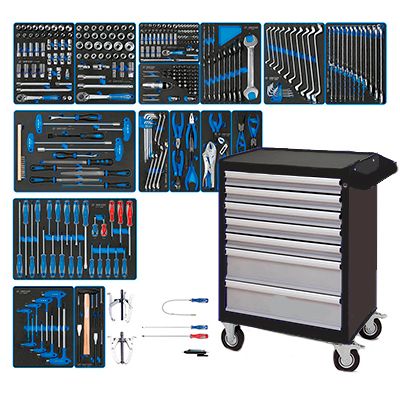 Набор инструментов KING TONY ACTION 934-327AMR в красной тележке, 327 предметов - изображение 4