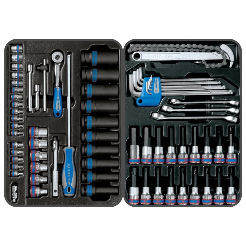 Набор инструментов KING TONY BASTION в черной тележке, 204 предмета - изображение 4