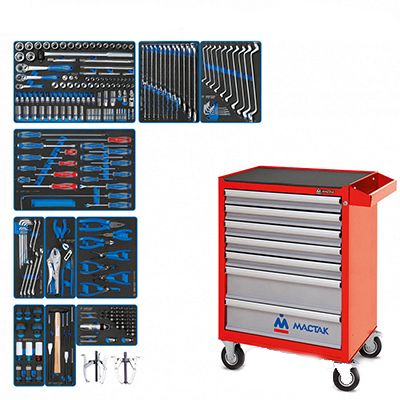 Набор инструментов KING TONY BOARD 934-325AMR в красной тележке, 325 предметов - изображение 5