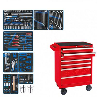 Набор инструментов KING TONY CLAIM в чёрной тележке, 286 предметов - изображение 10