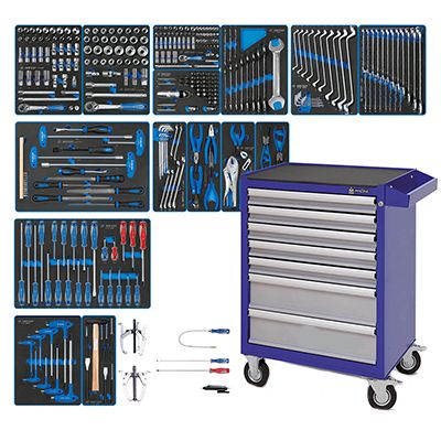 Набор инструментов KING TONY CLAIM 934-286MRV в красной тележке, 286 предметов - изображение 4