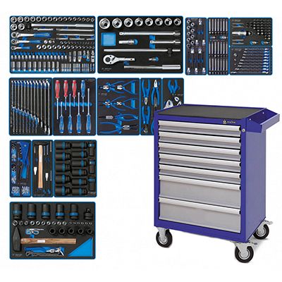 Набор инструментов KING TONY CLAIM 934-286MRV в красной тележке, 286 предметов - изображение 8