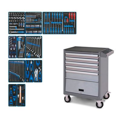 Набор инструментов KING TONY DRIVE в серой тележке, 251 предмет - изображение 4