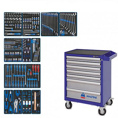 Набор инструментов KING TONY DRIVE в синей тележке, 251 предмет - изображение 6