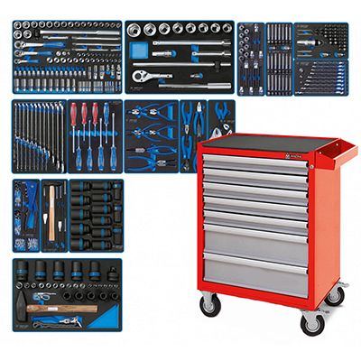 Набор инструментов KING TONY DRIVE в синей тележке, 251 предмет - изображение 8