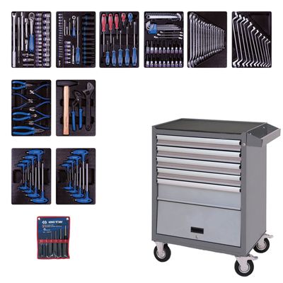 Набор инструментов KING TONY EFFORT в синей тележке, 235 предметов - изображение 4