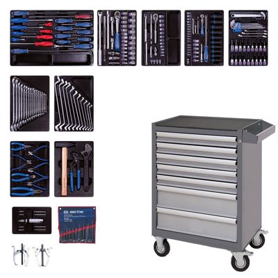 Набор инструментов KING TONY EFFORT в синей тележке, 235 предметов - изображение 6