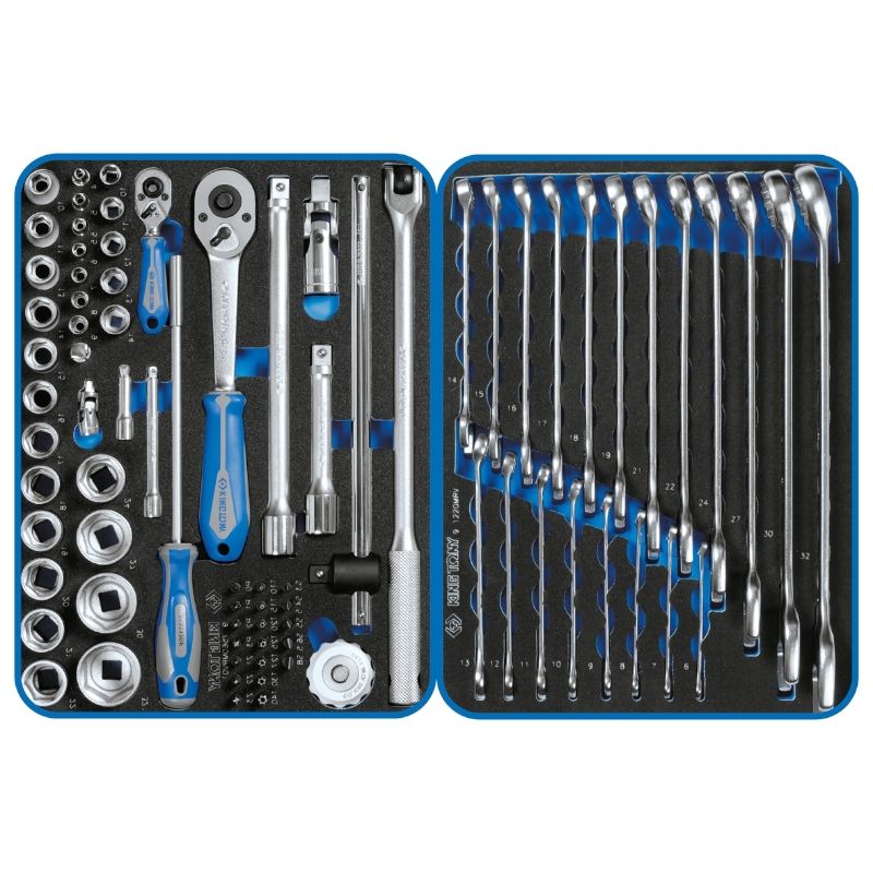 Набор инструментов KING TONY GLORY в синей тележке, 152 предмета - изображение 4