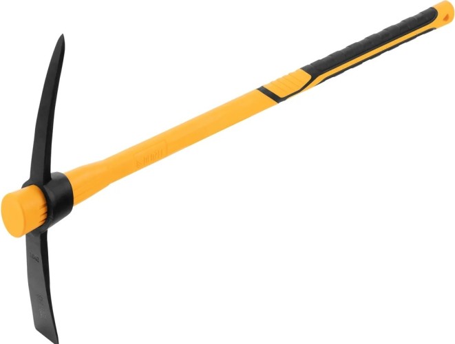 Кирка DENZEL  1500 г, узкая, фибергл. обрезиненная рукоятка 900 мм 21834