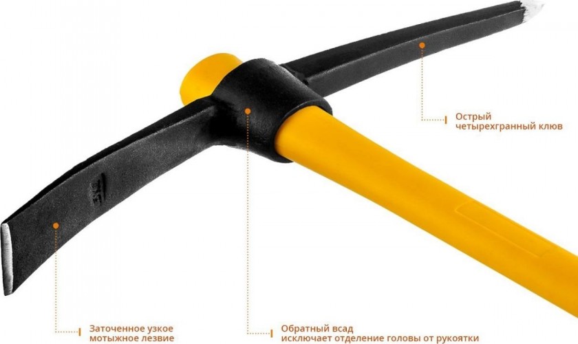 Кирка STAYER Professional 1500г с фиберглассовой рукояткой, 20179-15 - изображение 2