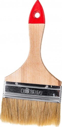 Кисть флейцевая Biber Эконом 31116 натур. щетина, дер. рукоятка, 100мм Тов-001973