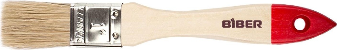 Кисть флейцевая Biber Эконом 31111 натур. щетина, дер. рукоятка, 25мм Тов-001963