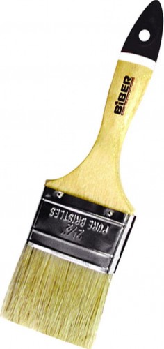 Кисть флейцевая Biber Профи 31154 натур. щетина, дер. рукоятка, 63мм Тов-001981