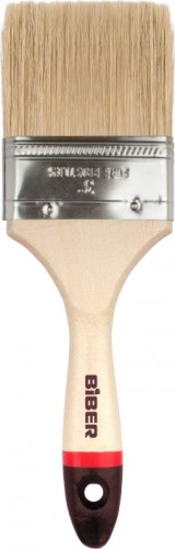 Кисть флейцевая Biber Суприм 31135 натур. щетина, дер. рукоятка, 63мм Тов-002019