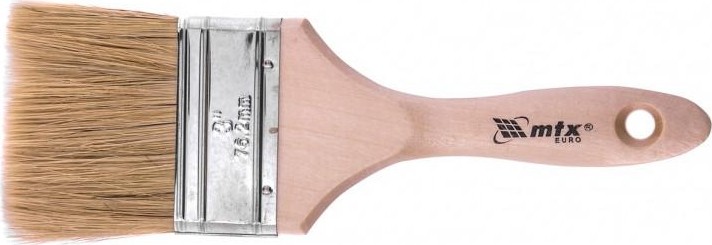 Кисть флейцевая MATRIX Евро 3" плоская, натуральная щетина, деревянная ручка// 83056