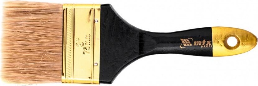 Кисть флейцевая MATRIX Профи 3" плоская, натуральная щетина, деревянная ручка// 83154