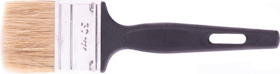 Кисть флейцевая СИБРТЕХ Стандарт, 50*6 натуральная щетина, пластиковая ручка 82504