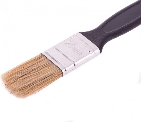 Кисть флейцевая СИБРТЕХ Стандарт, 25*6 натуральная щетина, пластиковая ручка 82502 - изображение 2