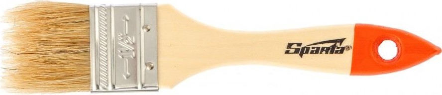 Кисть флейцевая Sparta Slimline 1,5" плоская (38 мм), натуральная щетина, деревянная ру 824255