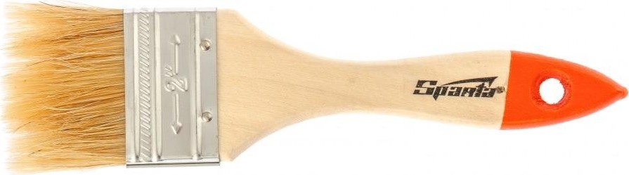 Кисть флейцевая Sparta Slimline 2" плоская (50 мм), натуральная щетина, деревянная ру 824305