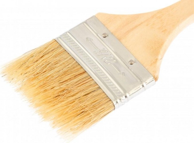 Кисть флейцевая Sparta Slimline 2,5" плоская (63 мм), натуральная щетина, деревянная ру 824355 - изображение 2