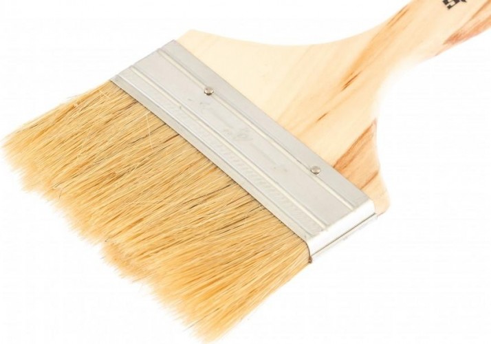 Кисть флейцевая Sparta Slimline 4" плоская (100 мм), натуральная щетина, деревянная р 824455 - изображение 2