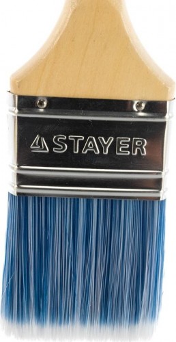 Кисть флейцевая STAYER EURO АQUA для ВД и акриловых ЛКМ, искусств щетина, деревян ручка, 63мм 01062-063 - изображение 4