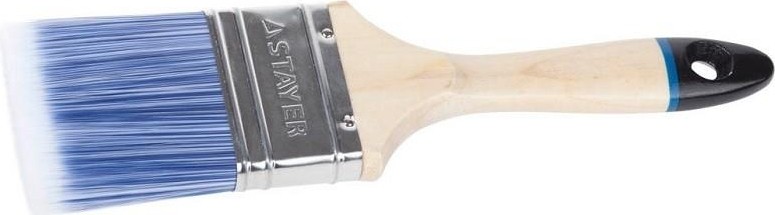 Кисть флейцевая STAYER EURO АQUA для ВД и акриловых ЛКМ, искусств щетина, деревян ручка, 63мм 01062-063 - изображение 2