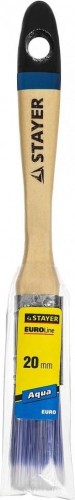Кисть флейцевая STAYER EURO АQUA для ВД и акриловых ЛКМ, искусств щетина, деревян ручка, 20мм 01062-020 - изображение 2