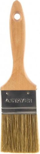 Кисть флейцевая STAYER LASUR-LUX плоская деревянная ручка, смешанная щетина, 63мм 01051-063 - изображение 2