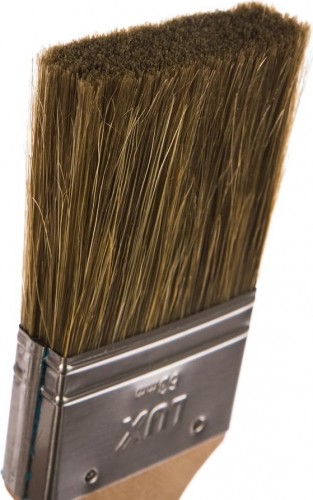 Кисть флейцевая STAYER LASUR-LUX плоская деревянная ручка, смешанная щетина, 63мм 01051-063 - изображение 4